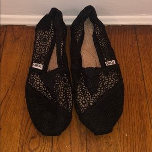 Black Lace Toms - lightly worn